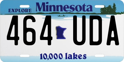 MN license plate 464UDA