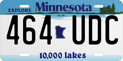 MN license plate 464UDC