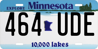 MN license plate 464UDE