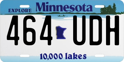 MN license plate 464UDH