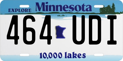 MN license plate 464UDI
