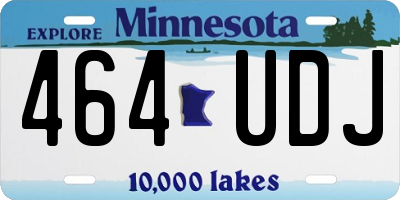 MN license plate 464UDJ