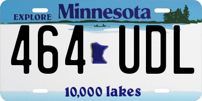 MN license plate 464UDL