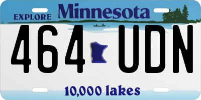 MN license plate 464UDN