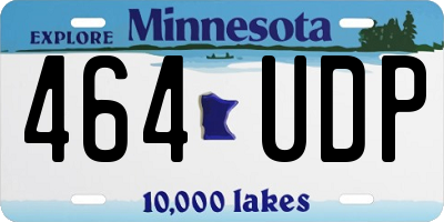 MN license plate 464UDP