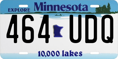 MN license plate 464UDQ