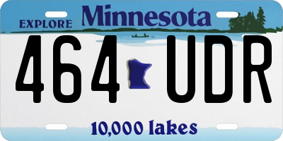 MN license plate 464UDR