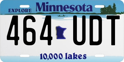 MN license plate 464UDT