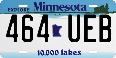 MN license plate 464UEB