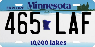 MN license plate 465LAF
