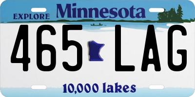 MN license plate 465LAG