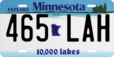 MN license plate 465LAH