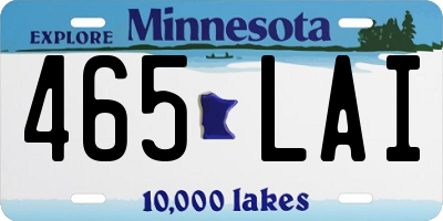 MN license plate 465LAI