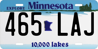 MN license plate 465LAJ