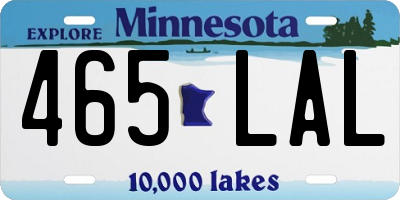 MN license plate 465LAL