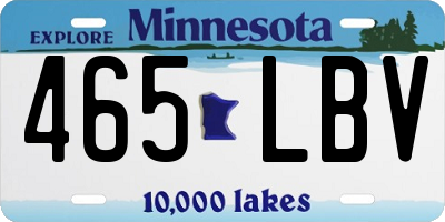 MN license plate 465LBV
