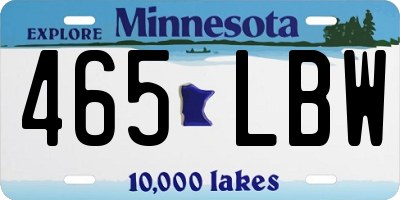 MN license plate 465LBW
