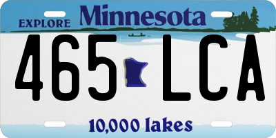 MN license plate 465LCA
