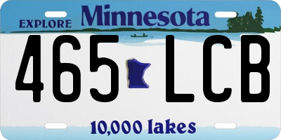 MN license plate 465LCB
