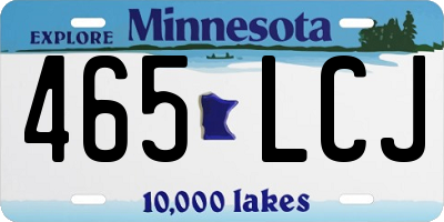 MN license plate 465LCJ