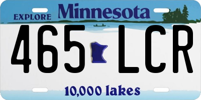 MN license plate 465LCR