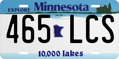 MN license plate 465LCS