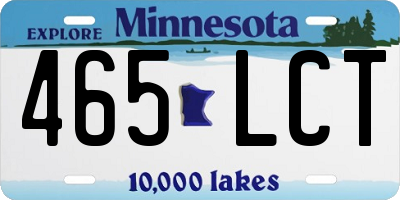MN license plate 465LCT