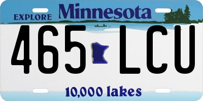 MN license plate 465LCU