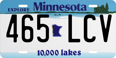 MN license plate 465LCV