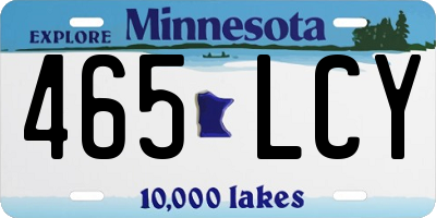 MN license plate 465LCY