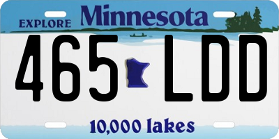 MN license plate 465LDD