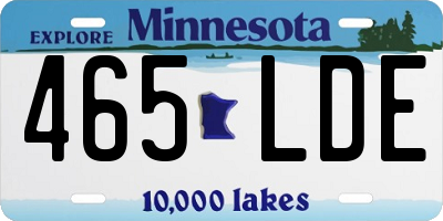 MN license plate 465LDE