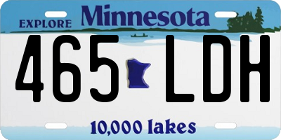 MN license plate 465LDH