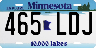 MN license plate 465LDJ