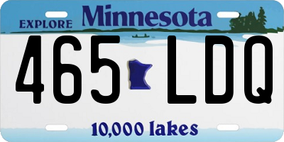 MN license plate 465LDQ