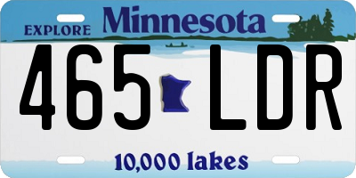 MN license plate 465LDR