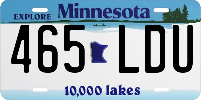 MN license plate 465LDU