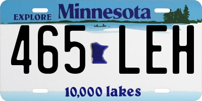 MN license plate 465LEH