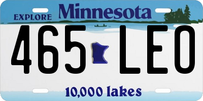 MN license plate 465LEO