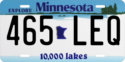 MN license plate 465LEQ