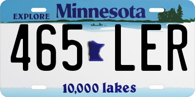 MN license plate 465LER