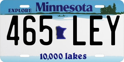 MN license plate 465LEY