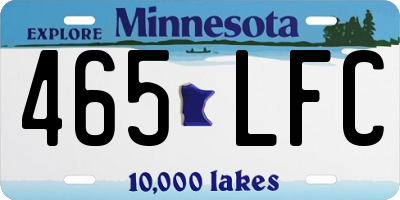 MN license plate 465LFC