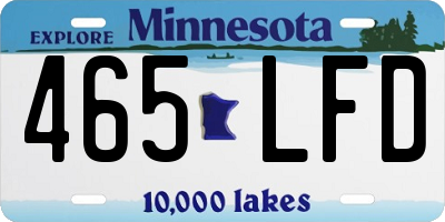 MN license plate 465LFD