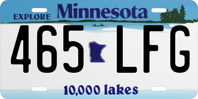 MN license plate 465LFG