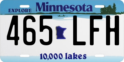 MN license plate 465LFH