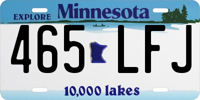 MN license plate 465LFJ