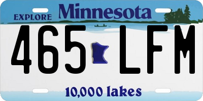 MN license plate 465LFM