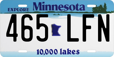 MN license plate 465LFN