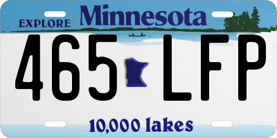 MN license plate 465LFP